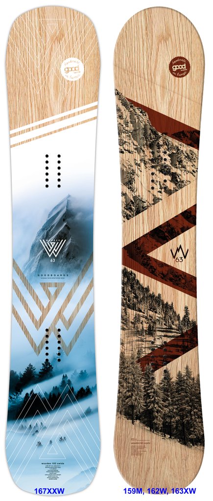 Snowboard GOODBOARDS Wooden Camber